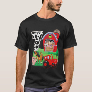 T-shirt Enfants Ferme Animaux 7 ans C'est mon anniversaire
