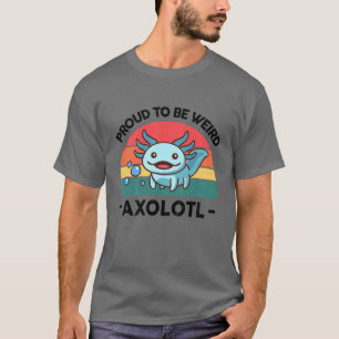 T-shirt Enfants Fier D'Être Étrange Axolotl Blue Mexicain