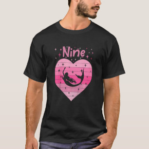 T-shirt Enfants Fille fille nageur sirène 9e anniversaire