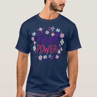 T-shirt Enfants Fille Power Floral Feminist Bébé Fille Fem