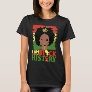 T-shirt Enfants Filles I Am Black History Little Melanin Q