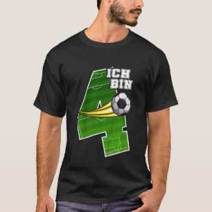 T-shirt Enfants Football 4e anniversaire Ich bin 4 Enfants