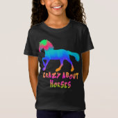 T-Shirt Enfants "Fous à propos des chevaux" Tropical Crava (Devant)