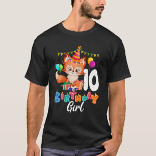 T-shirt Enfants Fox 10E Anniversaire J'ai dix 10 ans Garço