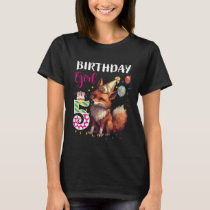 T-shirt Enfants Fox animal 5e anniversaire fille Fox B jou