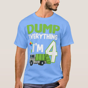 T-shirt Enfants Garbage Camion 4e anniversaire garçon, cam