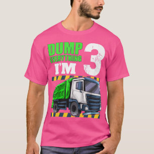 T-shirt Enfants Garbage Truck 3e anniversaire garçon 3 ans