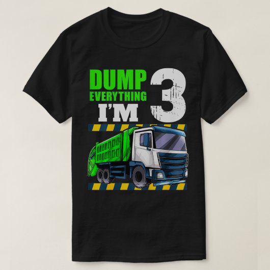 T-shirt Enfants Garbage Truck 3e anniversaire garçon 3 ans (Design devant)