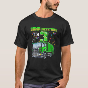 T-shirt Enfants Garbage Truck 3E Anniversaire Garçons 3 a