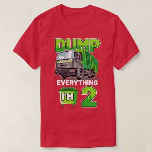 T-shirt Enfants Garbage Truck Dump Tout Je suis 2 Garbage  (Design devant)