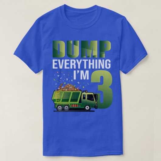 T-shirt Enfants Garbage Truck Dump Tout Je suis 3 Garbage  (Design devant)