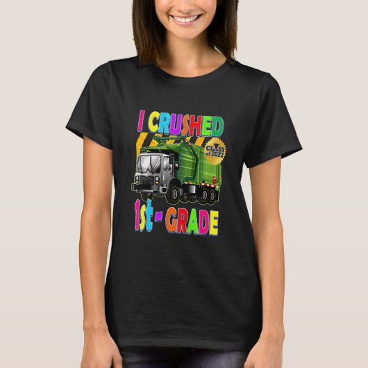 T-shirt Enfants Garbage Truck I broyé 2e année Enfants Gra (Devant)