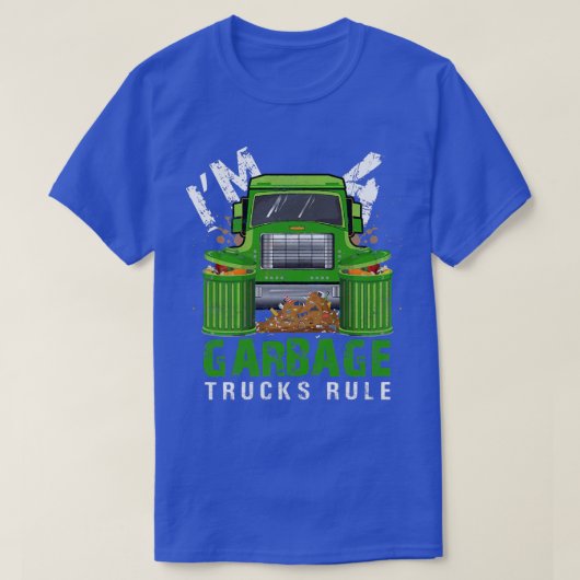 T-shirt Enfants Garbage Trucks Règle J'ai 4 ans Garbage T (Design devant)