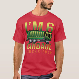 T-shirt Enfants Garbage Trucks Règle J'ai 6 ans Garbage T
