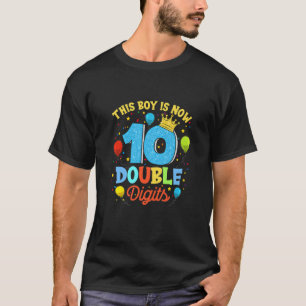 T-shirt Enfants Garçon 10 Ans Double Chiffre 10E Anniversa