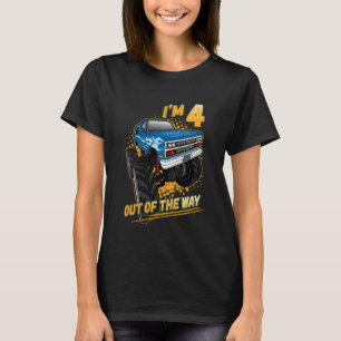 T-shirt Enfants Garçon 4 ans Monster Truck 4e anniversaire