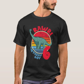 T-shirt Enfants garçon 6e anniversaire I Rawr! Brachiosaur