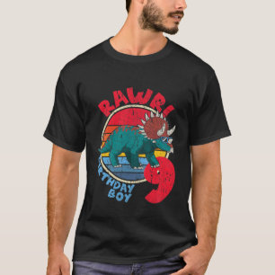 T-shirt Enfants Garçon 9E Anniversaire I Rawday! Tricérato