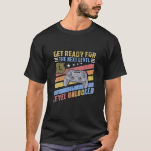 T-shirt Enfants Garçon Niveau 13 Jeu Vidéo Déverrouillé 13