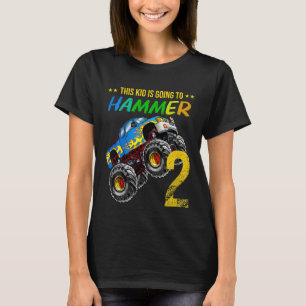 T-shirt Enfants garçons 2e anniversaire Monster Camion Ann
