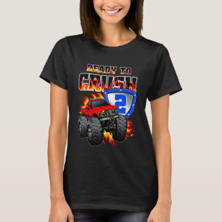 T-shirt Enfants garçons 2e anniversaire Monster Truck Anni