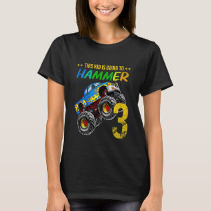T-shirt Enfants Garçons 3e anniversaire Monster Camion Ann