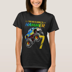 T-shirt Enfants garçons 7e anniversaire Monster Camion Ann