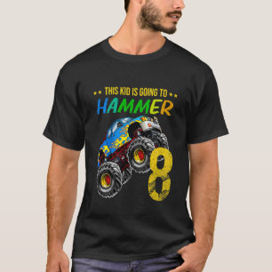 T-shirt Enfants garçons 8e anniversaire Monster Camion Ann