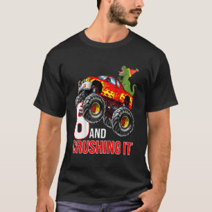 T-shirt Enfants garçons 8e anniversaire Monster Truck Anni