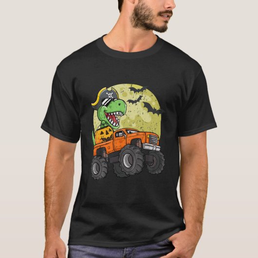 T-shirt Enfants garçons Halloween Monster Truck T - Rex Pi (Devant)