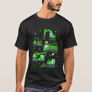 T-shirt Enfants garçons St Patrick's Day Crane Truck Const