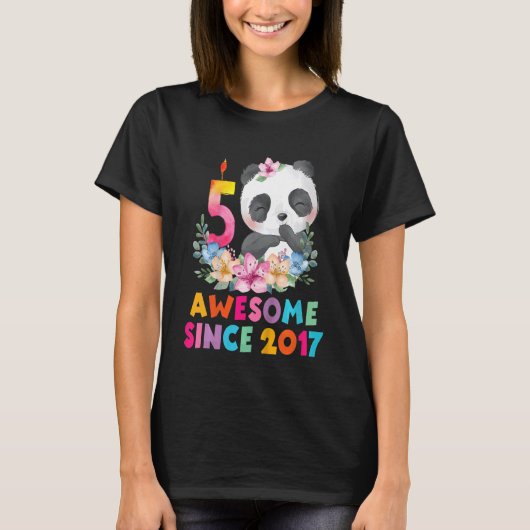 T-shirt Enfants géniaux depuis 2017 5e anniversaire 5 ans  (Devant)