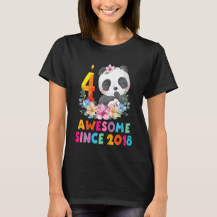 T-shirt Enfants géniaux depuis 2018 4e anniversaire 4 ans