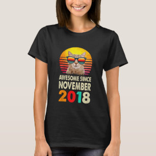 T-shirt Enfants géniaux depuis novembre 2018 4e Anniversai