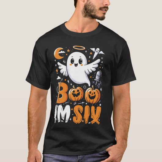 T-shirt Enfants Ghost Boo Je suis trois 6e anniversaire En (Devant)