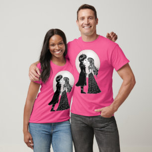 T-shirt Enfants gothiques emo mignons s'embrassent pour la