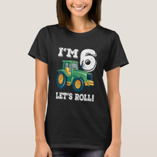 T-shirt Enfants Green Farm Tracteur 6e fête d'anniversaire