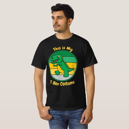T-shirt Enfants Halloween Dinosaure C'est mon costume T-Re (Devant entier)