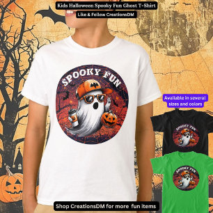 T-shirt Enfants Halloween Éffrayant Fun Ghost