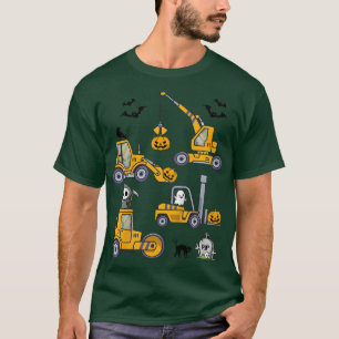 T-shirt Enfants Halloween Véhicules de construction Camion