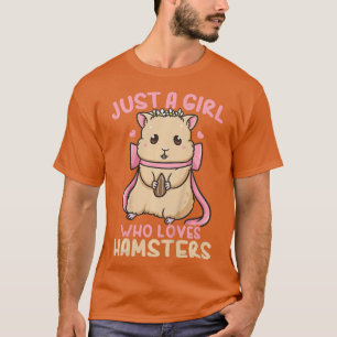 T-shirt Enfants Hamster Juste Une Fille Qui Aime Les Hamst