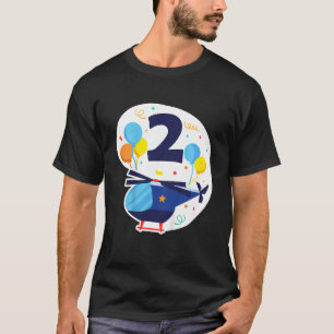 T-shirt Enfants Hélicoptère Hélicoptère Garçon Ich Bin 2 a