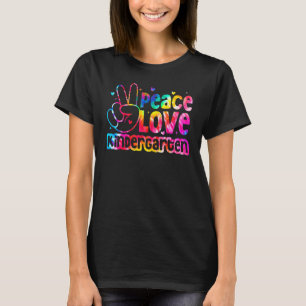 T-shirt Enfants Hello Peace Love Kindergarten Garçons Fill