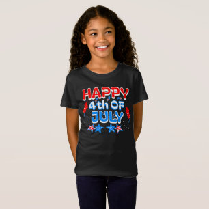 T-Shirt Enfants heureux 4 juillet