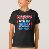 T-shirt Enfants heureux 4 juillet (Devant)