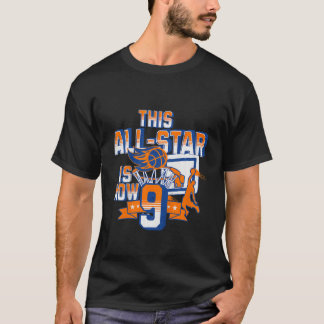 T-shirt Enfants heureux 9e anniversaire Basketball fête 9 