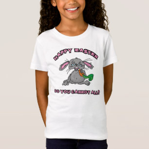 T-Shirt Enfants heureux drôles de lapin de Pâques