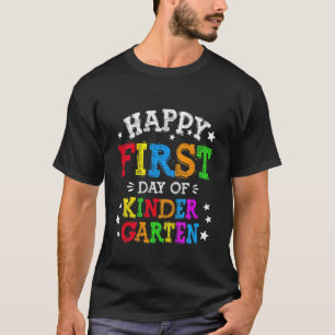 T-shirt Enfants heureux premier jour de maternelle Bonjour