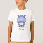 T-shirt Enfants Hippo mignonne (Devant)