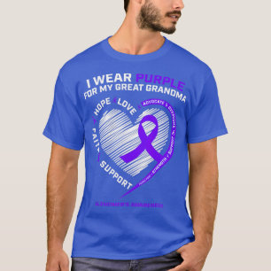 T-shirt Enfants Hommes Femmes Violet Grand Grand-mère Alzh